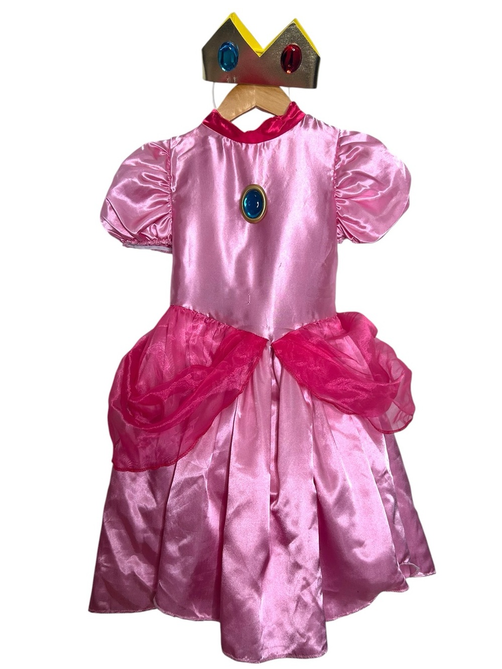 Princess Peach Halloween Costume Dress Nintendo Super Mario Bros Size 4-6X